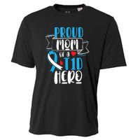 Proud Mom Of A T1D Hero Type 1 Diabetes Mom Awareness Cooling Performance Crew T-Shirt