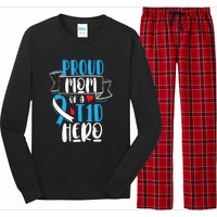 Proud Mom Of A T1D Hero Type 1 Diabetes Mom Awareness Long Sleeve Pajama Set