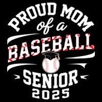 Proud Mom Of A Baseball Senior Class Of 2025 Stripe Pom Pom Beanie