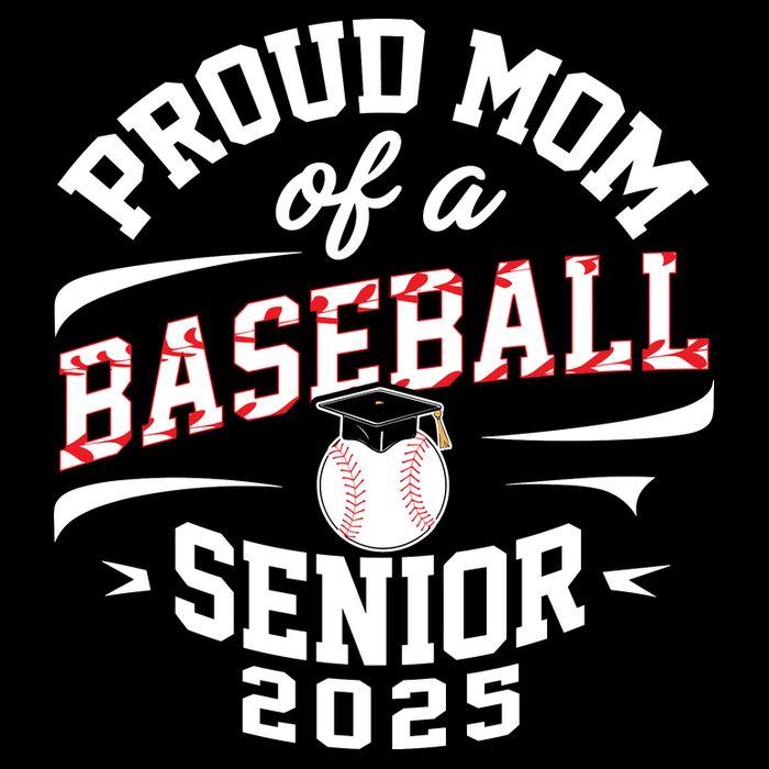 Proud Mom Of A Baseball Senior Class Of 2025 Stripe Pom Pom Beanie