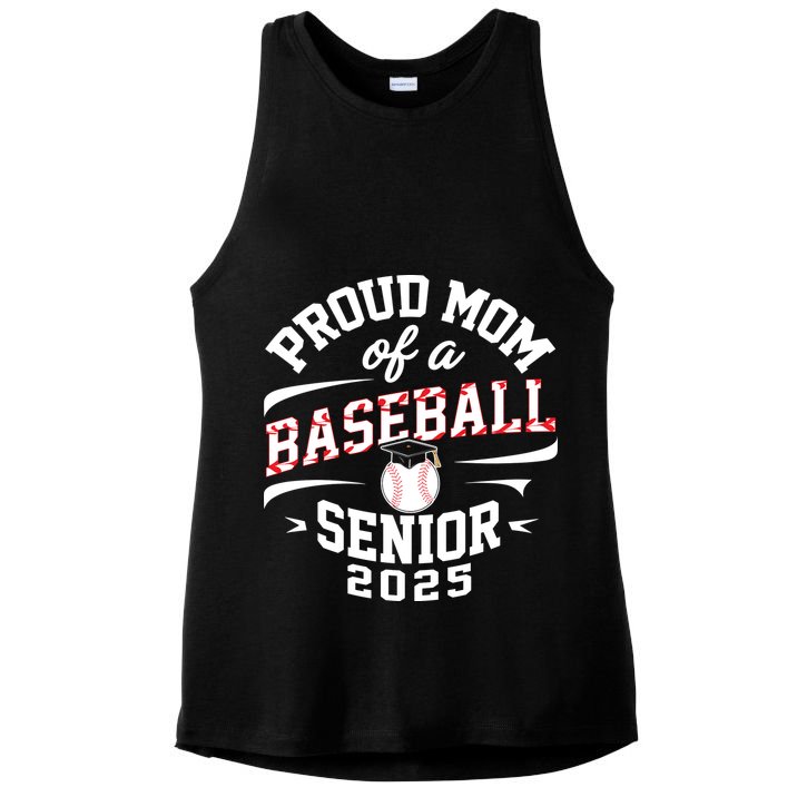 Proud Mom Of A Baseball Senior Class Of 2025 Ladies PosiCharge Tri-Blend Wicking Tank
