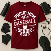 Proud Mom Of A Baseball Senior Class Of 2025 Cooling Performance Crew T-Shirt