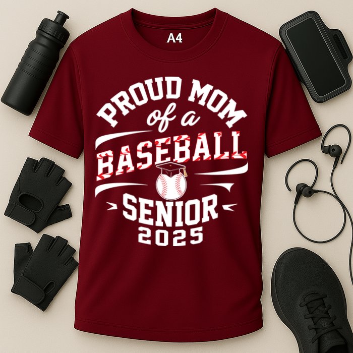 Proud Mom Of A Baseball Senior Class Of 2025 Cooling Performance Crew T-Shirt