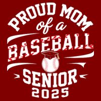 Proud Mom Of A Baseball Senior Class Of 2025 Cooling Performance Crew T-Shirt