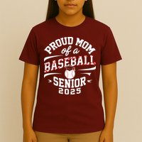 Proud Mom Of A Baseball Senior Class Of 2025 T-Shirt