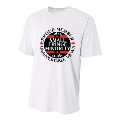 Proud Member Of A Small Fringe Minority With Unacceptable Views Youth Performance Sprint T-Shirt
