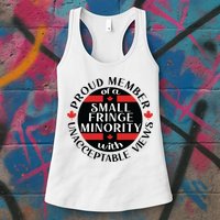 Proud Member Of A Small Fringe Minority With Unacceptable Views Womens Tank Top