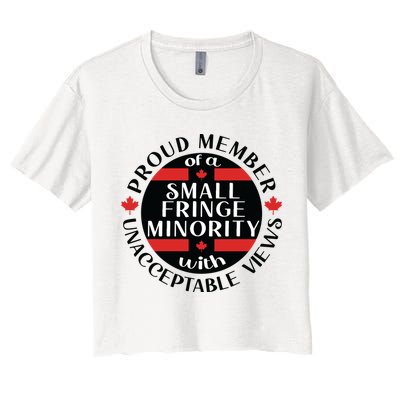 Proud Member Of A Small Fringe Minority With Unacceptable Views Crop Top