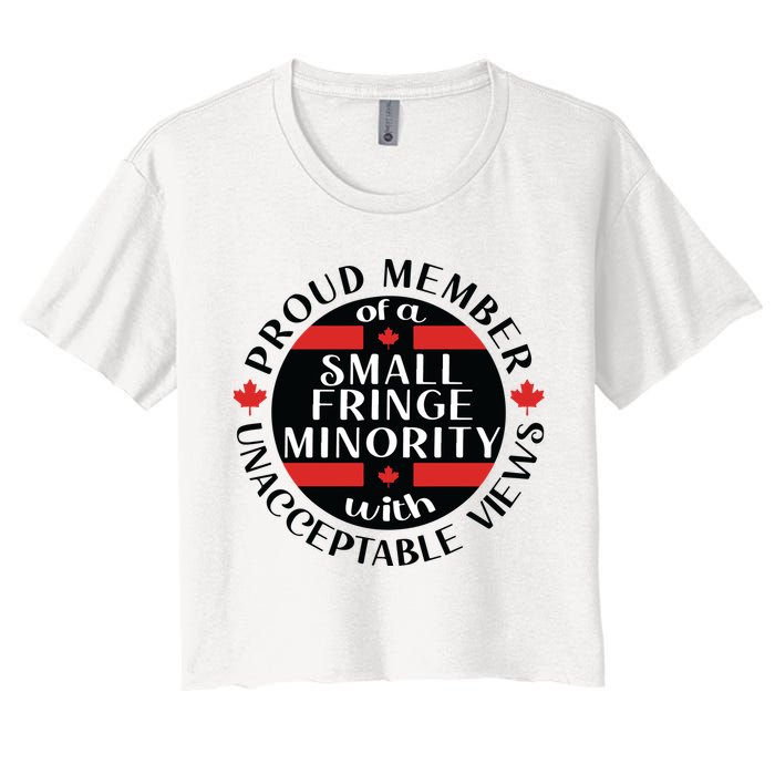 Proud Member Of A Small Fringe Minority With Unacceptable Views Crop Top