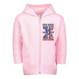 Proud Member Of The Fuck Your Feelings Generation X Toddler Zip Fleece Hoodie