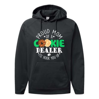 Proud Mom Of A Cookie Dealer Girl Troop Leader Matching Performance Fleece Hoodie