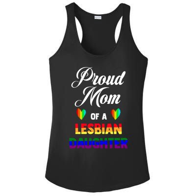 Proud Mom Of A Lesbian Daughter Lgbt Lgbtq Lesbian Support Gift Ladies PosiCharge Competitor Racerback Tank