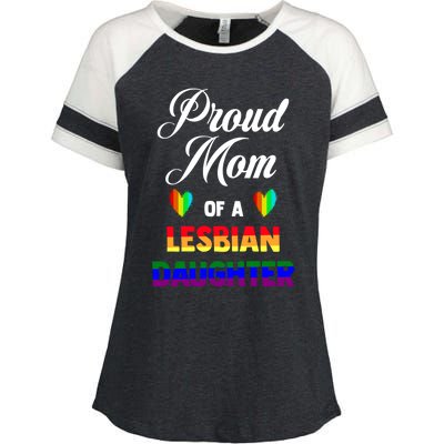 Proud Mom Of A Lesbian Daughter Lgbt Lgbtq Lesbian Support Gift Enza Ladies Jersey Colorblock Tee