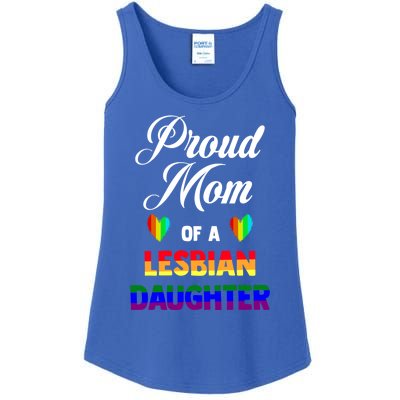 Proud Mom Of A Lesbian Daughter Lgbt Lgbtq Lesbian Support Gift Ladies Essential Tank