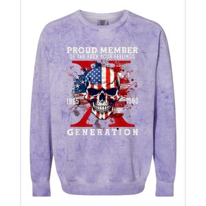 Proud Member Of Your Feelings Horror Skull X Generation Colorblast Crewneck Sweatshirt