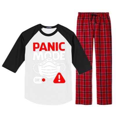 Panic Mode On Raglan Sleeve Pajama Set