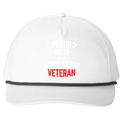 Proud Mom Of An Afghanistan Veteran Military Gift Snapback Five-Panel Rope Hat