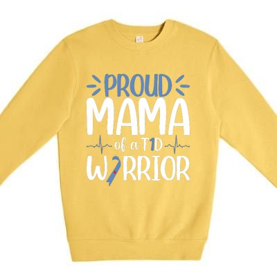 Proud Mama Of A T1d Warrior Premium Crewneck Sweatshirt