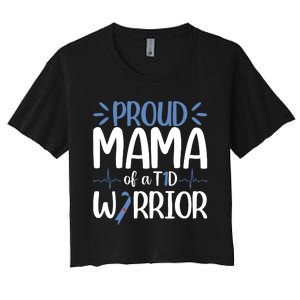 Proud Mama Of A T1d Warrior Women's Crop Top Tee