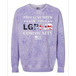 Proud Member Of The LGBFJB Community USA Flag Colorblast Crewneck Sweatshirt