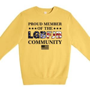 Proud Member Of The LGBFJB Community USA Flag Premium Crewneck Sweatshirt