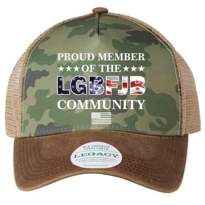 Proud Member Of The LGBFJB Community USA Flag Legacy Tie Dye Trucker Hat