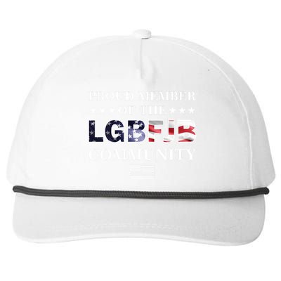 Proud Member Of The LGBFJB Community USA Flag Snapback Five-Panel Rope Hat