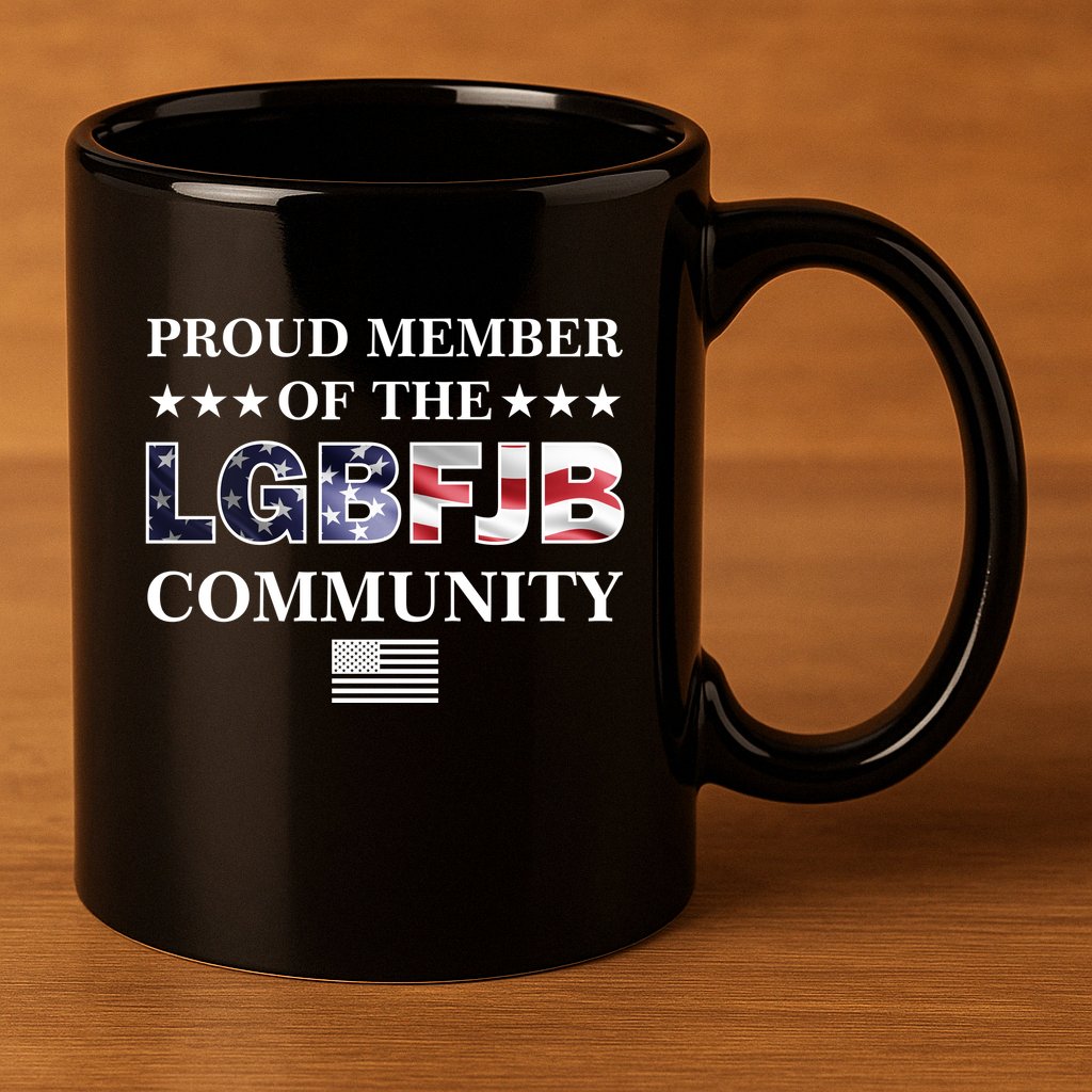 Proud Member Of The LGBFJB Community USA Flag 11oz C Handle Ceramic Mug