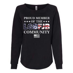 Proud Member Of The LGBFJB Community USA Flag Womens California Wash Sweatshirt