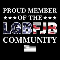 Proud Member Of The LGBFJB Community USA Flag Cropped Pullover Crew
