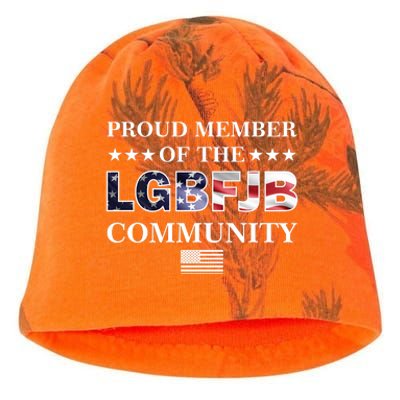 Proud Member Of The LGBFJB Community USA Flag Kati - Camo Knit Beanie