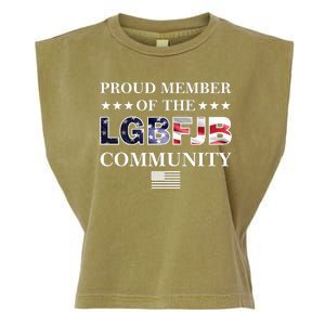 Proud Member Of The LGBFJB Community USA Flag Garment-Dyed Women's Muscle Tee