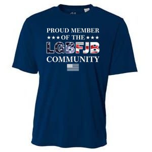 Proud Member Of The LGBFJB Community USA Flag Cooling Performance Crew T-Shirt