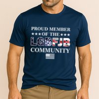 Proud Member Of The LGBFJB Community USA Flag Cooling Performance Crew T-Shirt