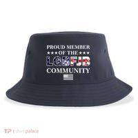Proud Member Of The LGBFJB Community USA Flag Sustainable Bucket Hat