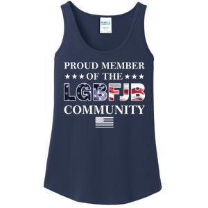 Proud Member Of The LGBFJB Community USA Flag Ladies Essential Tank