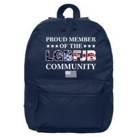 Proud Member Of The LGBFJB Community USA Flag 16 in Basic Backpack