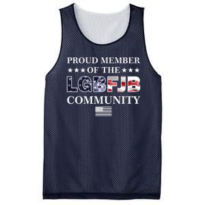 Proud Member Of The LGBFJB Community USA Flag Mesh Reversible Basketball Jersey Tank