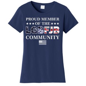 Proud Member Of The LGBFJB Community USA Flag Women's T-Shirt