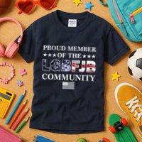 Proud Member Of The LGBFJB Community USA Flag Kids T-Shirt