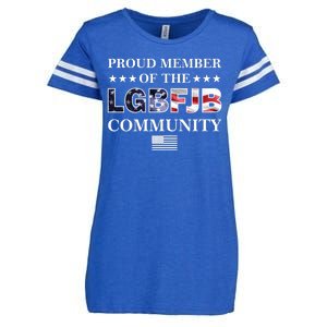 Proud Member Of The LGBFJB Community USA Flag Enza Ladies Jersey Football T-Shirt