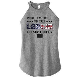 Proud Member Of The LGBFJB Community USA Flag Women's Perfect Tri Rocker Tank