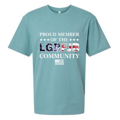 Proud Member Of The LGBFJB Community USA Flag Sueded Cloud Jersey T-Shirt