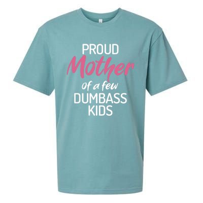 Proud Mother Of A Few Dumbass Funny Son Daughter Meaningful Gift Sueded Cloud Jersey T-Shirt