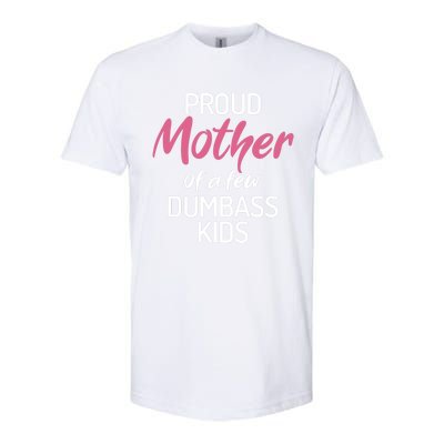 Proud Mother Of A Few Dumbass Funny Son Daughter Meaningful Gift Softstyle CVC T-Shirt