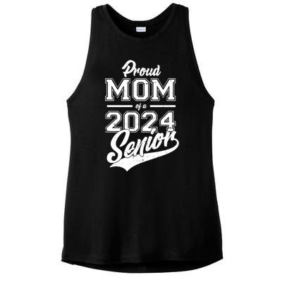 Proud Mom Of A 2024 Senior Grad Ladies PosiCharge Tri-Blend Wicking Tank