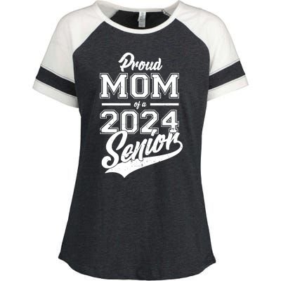 Proud Mom Of A 2024 Senior Grad Enza Ladies Jersey Colorblock Tee