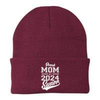 Proud Mom Of A 2024 Senior Grad Knit Cap Winter Beanie