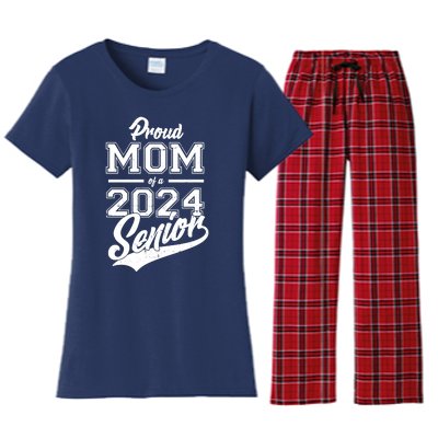 Proud Mom Of A 2024 Senior Grad Women's Flannel Pajama Set