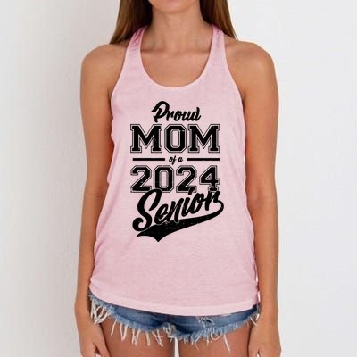 Proud Mom Of A 2024 Senior Grad Women's Knotted Racerback Tank